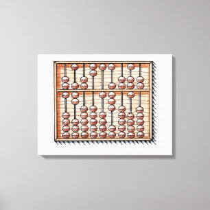Illustration of abacus canvas print