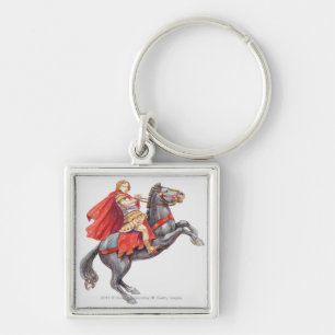 Illustration of Alexander the Great Keychain