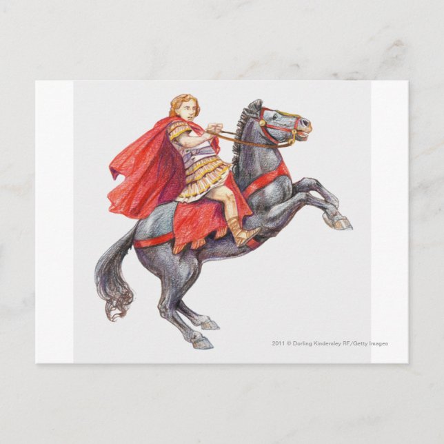 Illustration of Alexander the Great Postcard (Front)