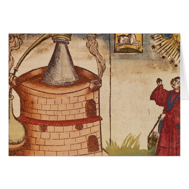 Illustration of an alchemist at work (Front Horizontal)