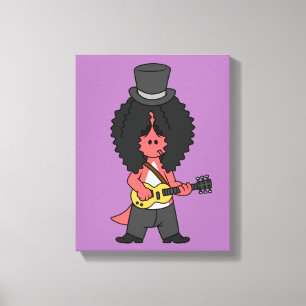 Illustration Of An Allosaurus Dressed As Rock Star Canvas Print