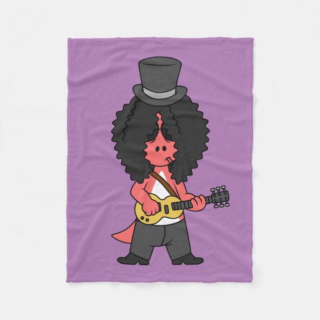 Illustration Of An Allosaurus Dressed As Rock Star Fleece Blanket (Front)