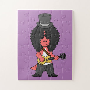 Illustration Of An Allosaurus Dressed As Rock Star Jigsaw Puzzle