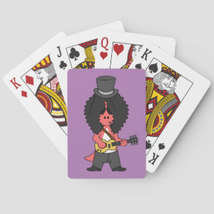 Illustration Of An Allosaurus Dressed As Rock Star Playing Cards