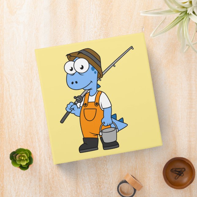 Illustration Of An Allosaurus Fisherman. Binder (In Situ)