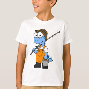 Illustration Of An Allosaurus Fisherman. T-Shirt