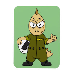 Illustration Of An Allosaurus Jet Pilot. Magnet