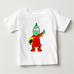 Illustration Of An Allosaurus Race Car Driver. Baby T-Shirt