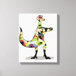 Illustration Of An Iguanodon Photographer. Canvas Print