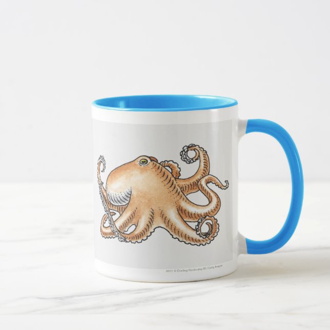 Illustration of an octopus mug (Right)