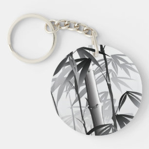 Illustration of an Oriental style painting Keychain