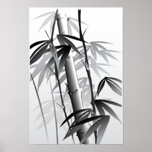 Illustration of an Oriental style painting Poster