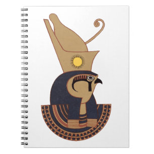 Illustration of Ancient Horus Egyptian god Notebook