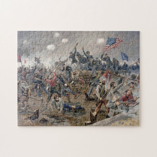 Illustration of Battle of Spottsylvania, 1864,  a Jigsaw Puzzle (Horizontal)