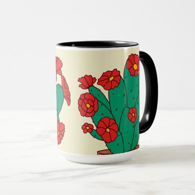 Illustration of cacti  mug (Front Right)