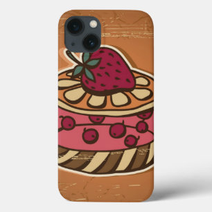 Illustration of cake in retro style iPhone 13 case