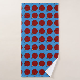 Illustration of Christmas bells.  Bath Towel Set
