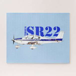 Illustration Of Cirrus SR22 Light Aircraft Design Jigsaw Puzzle