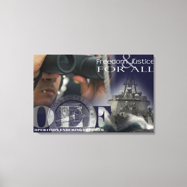 Illustration of crew members canvas print (Front)