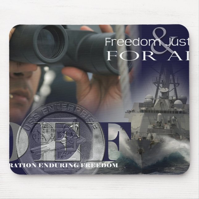 Illustration of crew members mouse pad (Front)