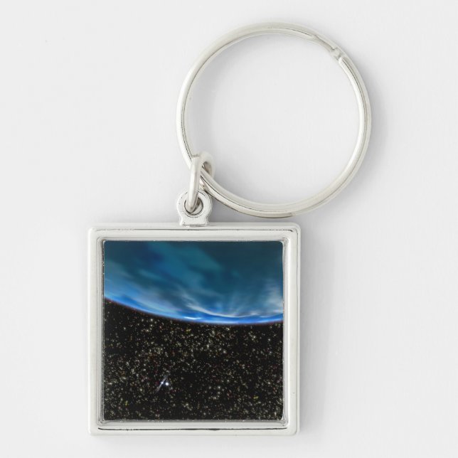 Illustration of Earth's horizon Keychain (Front)