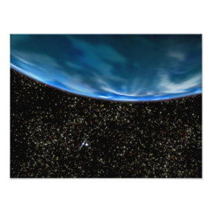 Illustration of Earth's horizon Photo Print