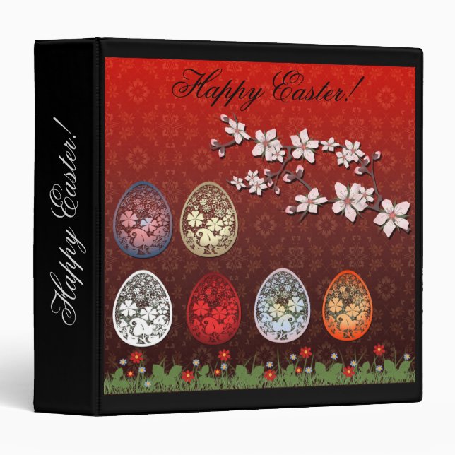 Illustration of Easter , Easter eggs, Easter Binder (Front/Spine)