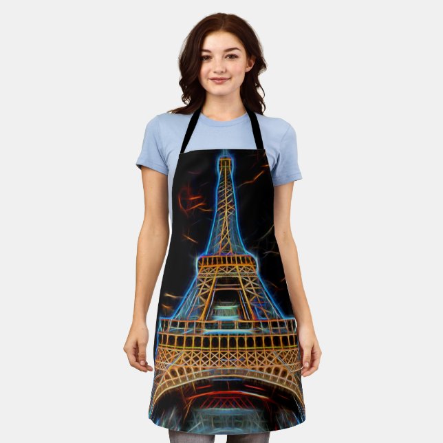 Illustration of Eiffel Tower - Paris, France Apron (Worn)
