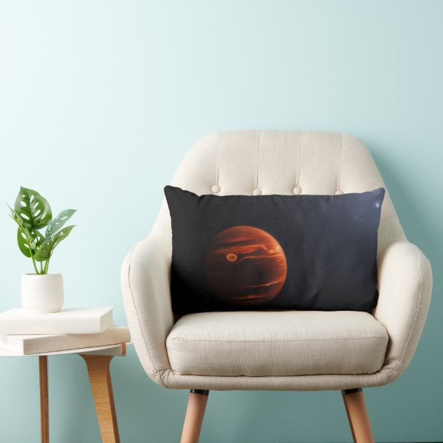 Illustration Of Exoplanet Vhs 1256 B And Its Stars Lumbar Pillow (Chair)