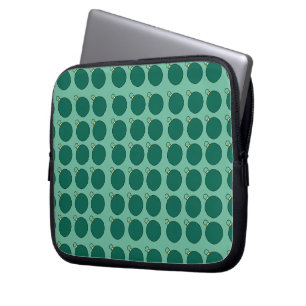 Illustration of green balls laptop sleeve