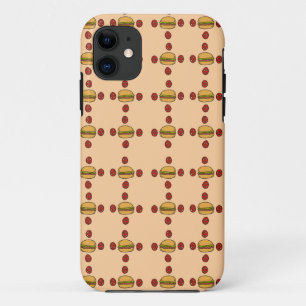 Illustration of hamburger patterns  iPhone 11 case