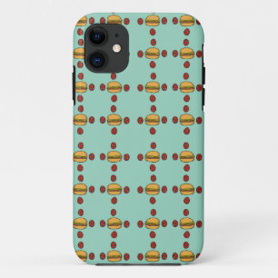 Illustration of hamburger patterns  iPhone 11 case