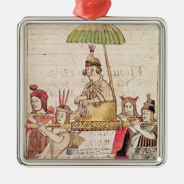 Illustration of Huascar Inca Metal Ornament (Front)