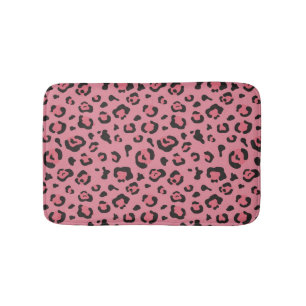 Illustration of Leopard Pink Animal Bath Mat