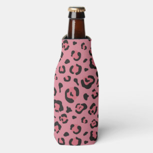 Illustration of Leopard Pink Animal Bottle Cooler