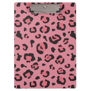 Illustration of Leopard Pink Animal Clipboard