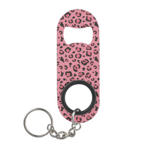 Illustration of Leopard Pink Animal Mini Bottle Opener