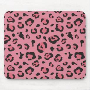 Illustration of Leopard Pink Animal Mouse Pad