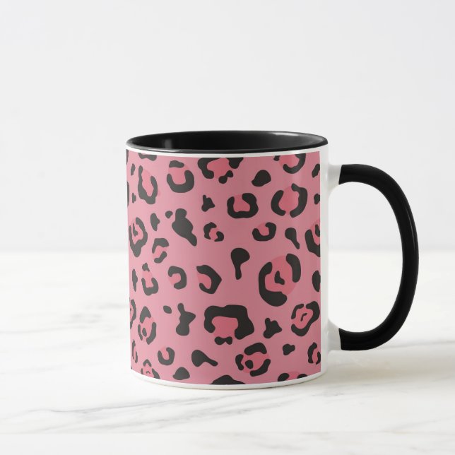 Illustration of Leopard Pink Animal Mug (Right)