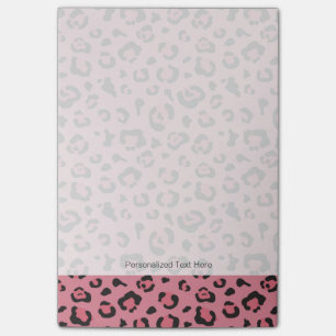 Illustration of Leopard Pink Animal Post-it Notes