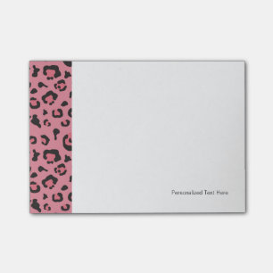 Illustration of Leopard Pink Animal Post-it Notes