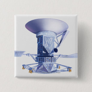 Illustration of Magellan spacecraft 2 Inch Square Button