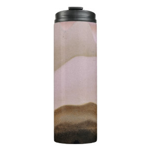 Illustration of man sitting with meditating pose thermal tumbler