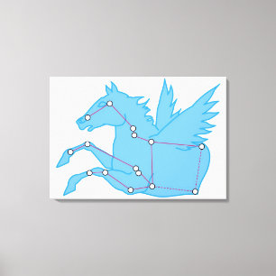 Illustration of Pegasus constellation Canvas Print