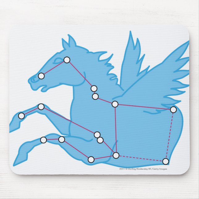 Illustration of Pegasus constellation Mouse Pad (Front)