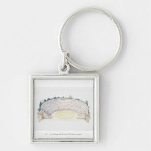 Illustration of Roman amphitheatre Keychain