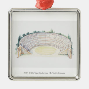 Illustration of Roman amphitheatre Metal Ornament