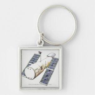 Illustration of satellite used for detecting keychain