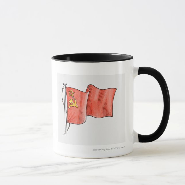 Illustration of Soviet flag Mug (Right)