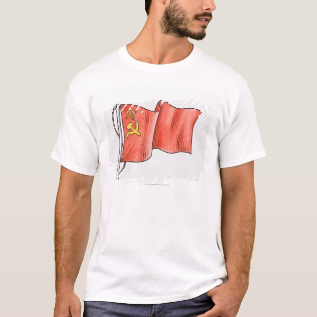 Illustration of Soviet flag T-Shirt (Front)